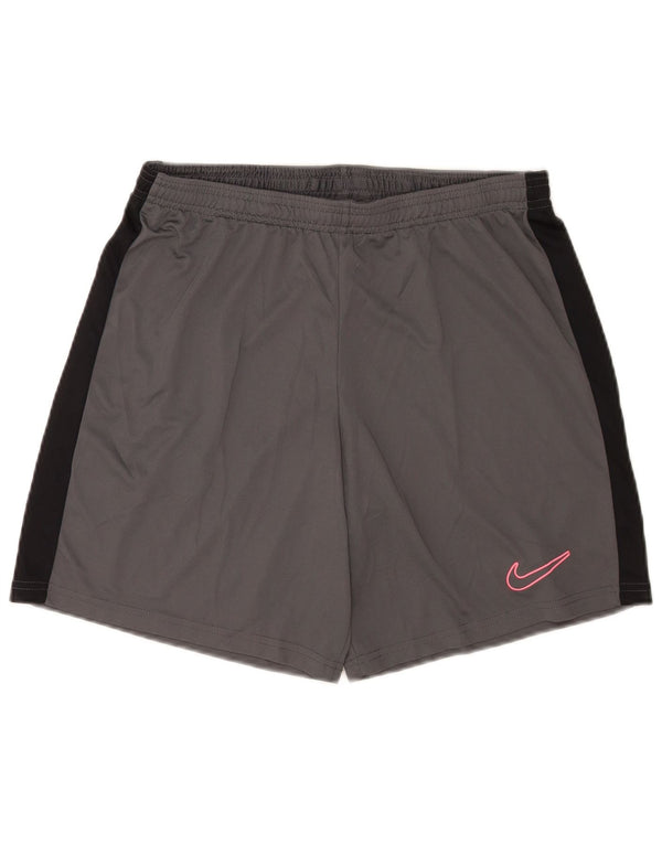 Pantaloncini sportivi Nike Dri Fit Slim da uomo, grandi, in poliestere color block grigio