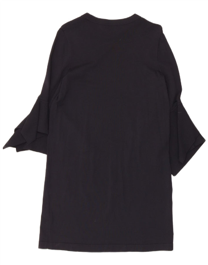 Cos Womens 3/4 Sleeve Shift Dress UK 10 Small Navy Blue