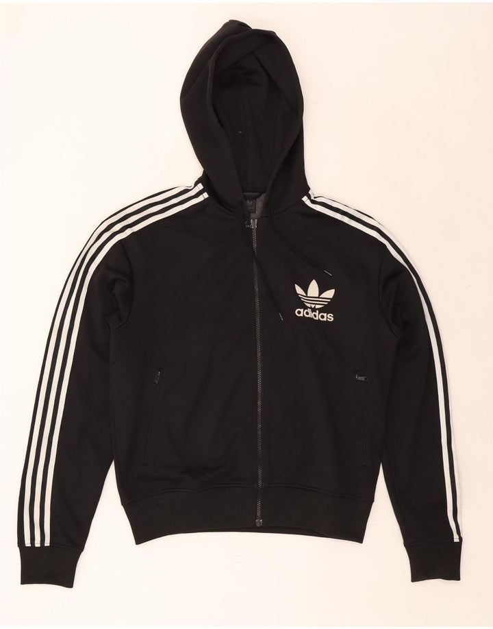 Adidas Mens Hoodie Jumper Large Black Polyester