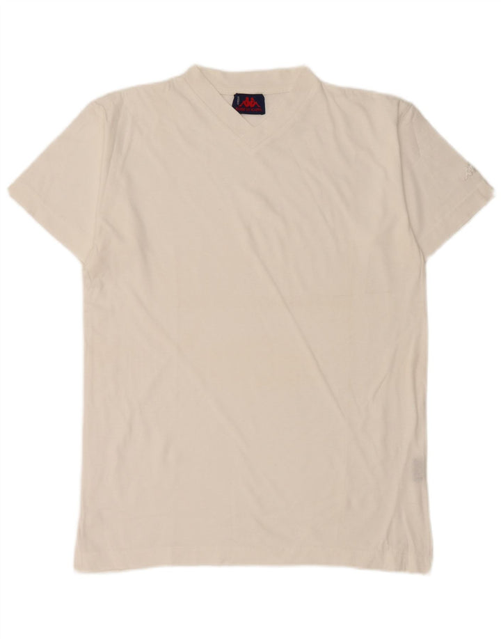 T-shirt da uomo KAPPA Top in cotone bianco medio