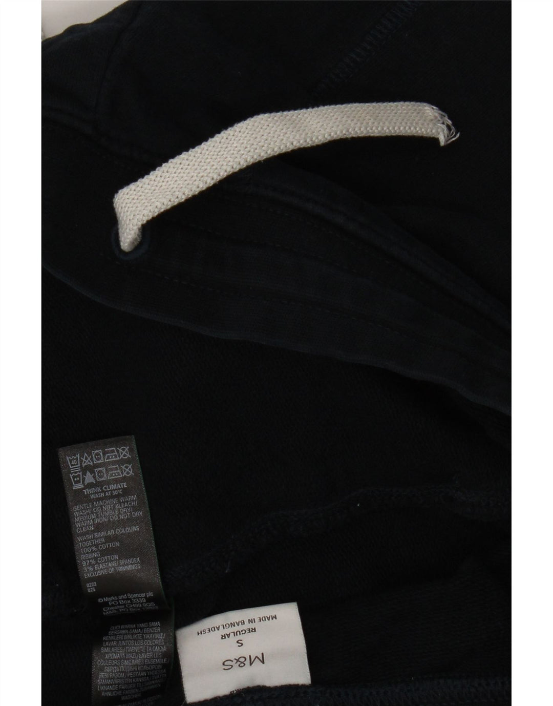 Marks & Spencer Mens Tracksuit Trousers Small  Navy Blue Cotton