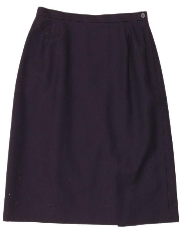 Windsmoor Midi-nederdel til kvinder UK 14 Medium W27 Marineblå Ny uld
