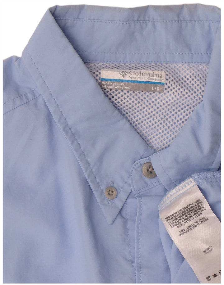 Columbia Mens Shirt Large Blue Nylon