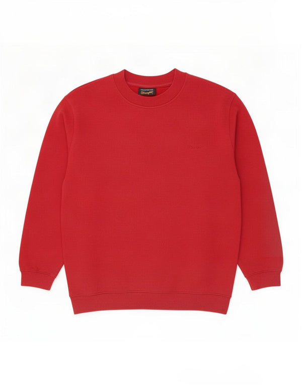 Wrangler Hombre Sudadera Jumper Large Rojo Algodón