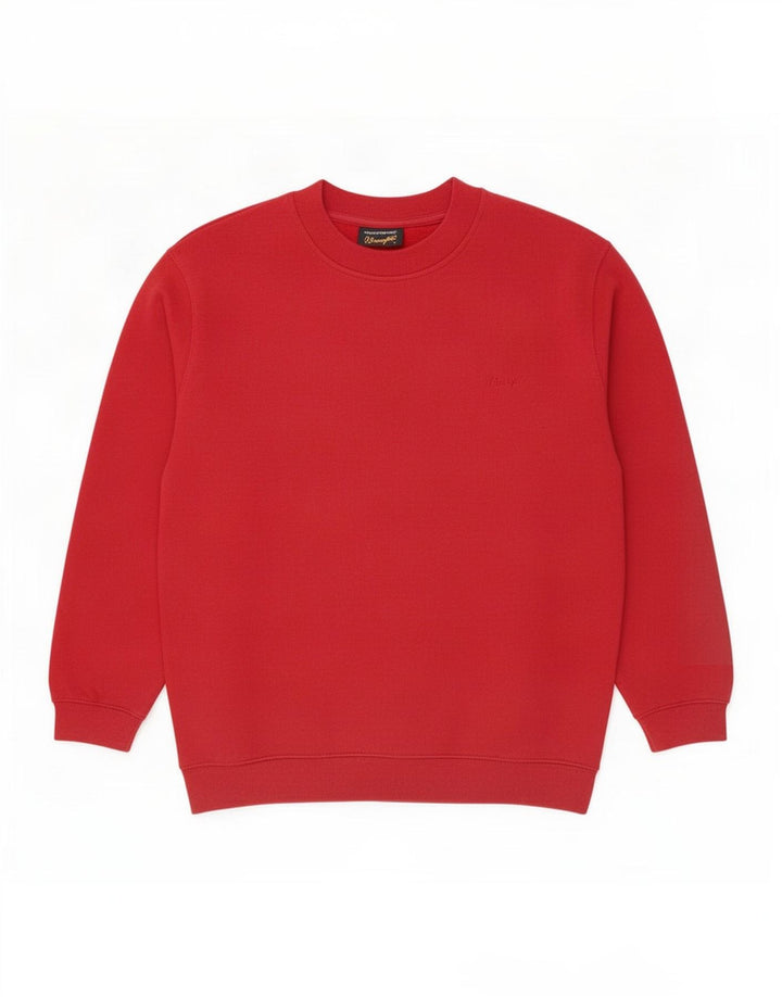 Wrangler Mens Sweatshirt Jumper Large Red Cotton