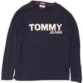 TOMMY HILFIGER Ανδρικό γραφικό φούτερ με κανονική εφαρμογή πουκάμισο μεγάλο μπλε ναυτικό