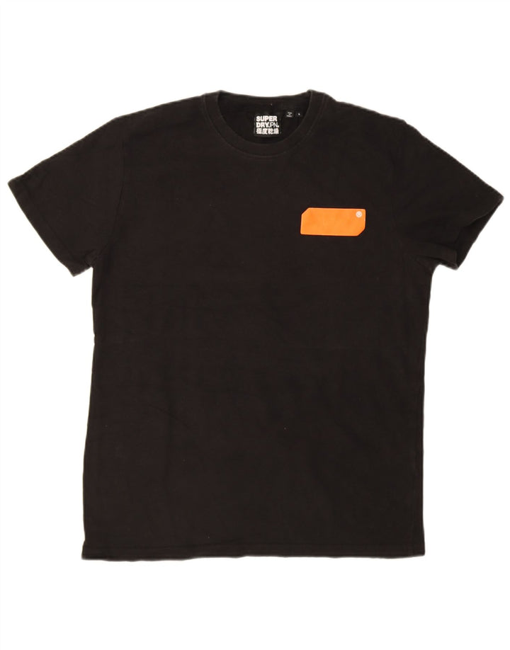 Superdry Mens T-Shirt Top Large Black Polyester