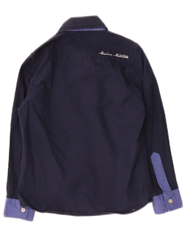 Marina Yachting Boys Shirt 3-4 Years Navy Blue Colourblock Cotton