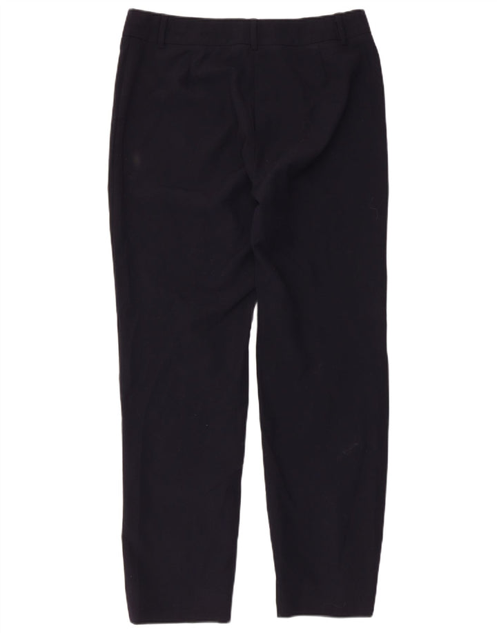 Marks & Spencer Womens Casual Trousers UK 12 Medium W32 L29 Navy Blue