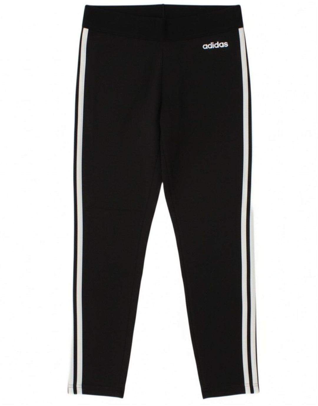 ADIDAS Womens Leggings UK 12/14 Medium Black Cotton