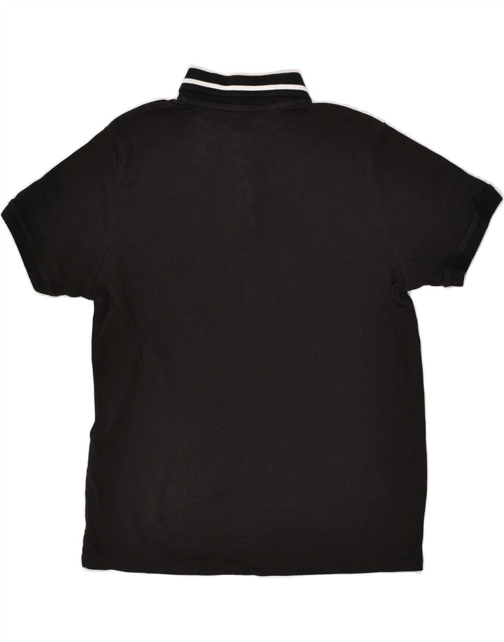 DKNY Mens Polo Shirt Small Black Cotton | Vintage Dkny | Thrift | Second-Hand Dkny | Used Clothing | Messina Hembry 