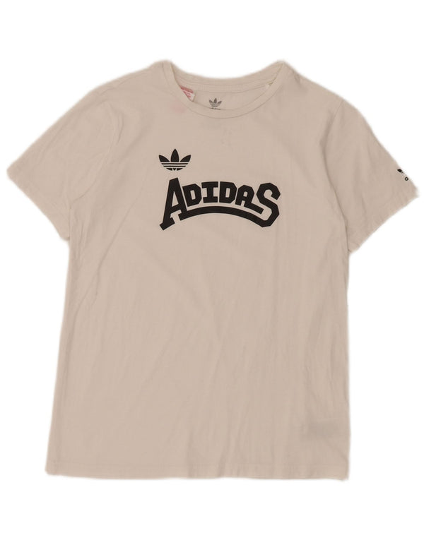 Adidas Camiseta gráfica para niño 12-13 años Blanco Algodón