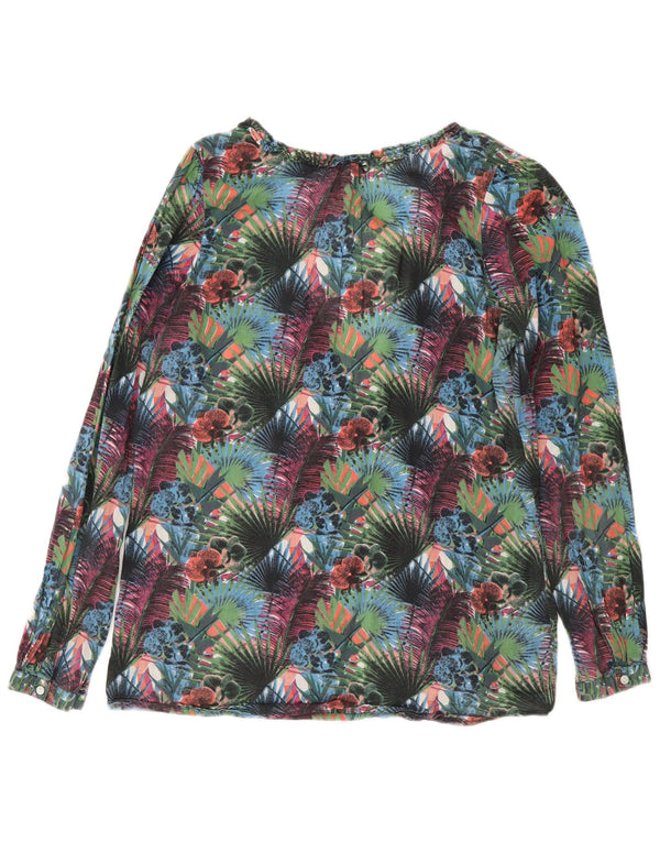 Camicetta oversize da donna Friendtex Top UK 10 Piccolo verde floreale hawaiano