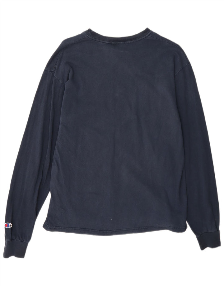 Top da donna a maniche lunghe Champion UK 14 cotone blu navy medio
