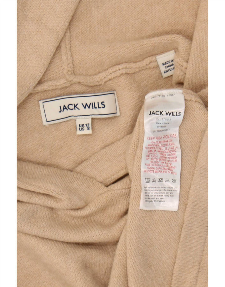 Jack Wills Pulover supradimensionat cu glugă pentru femei UK 12 Bej mediu
