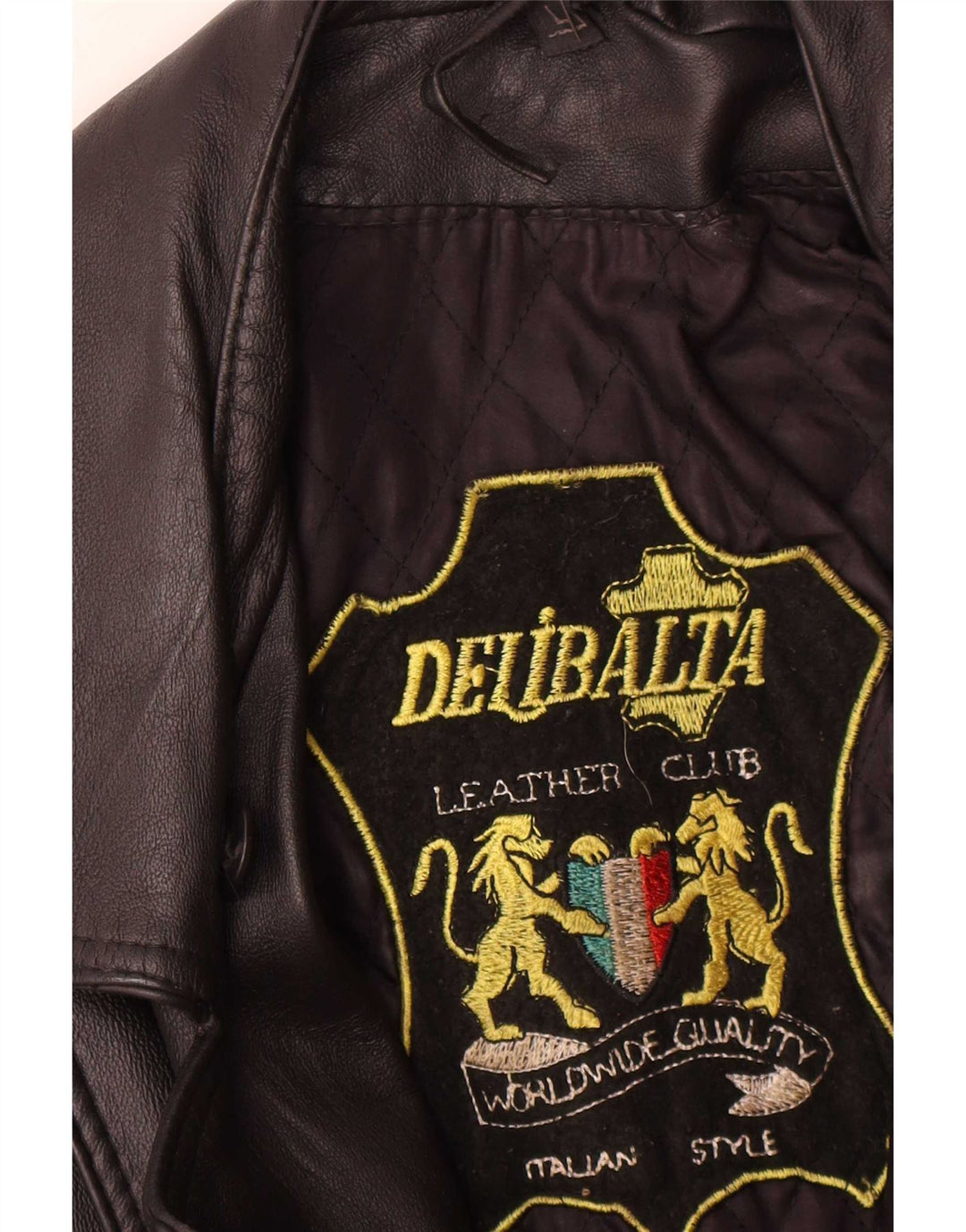 Vintage dame bikerjakke i læder UK 14 medium sort læder