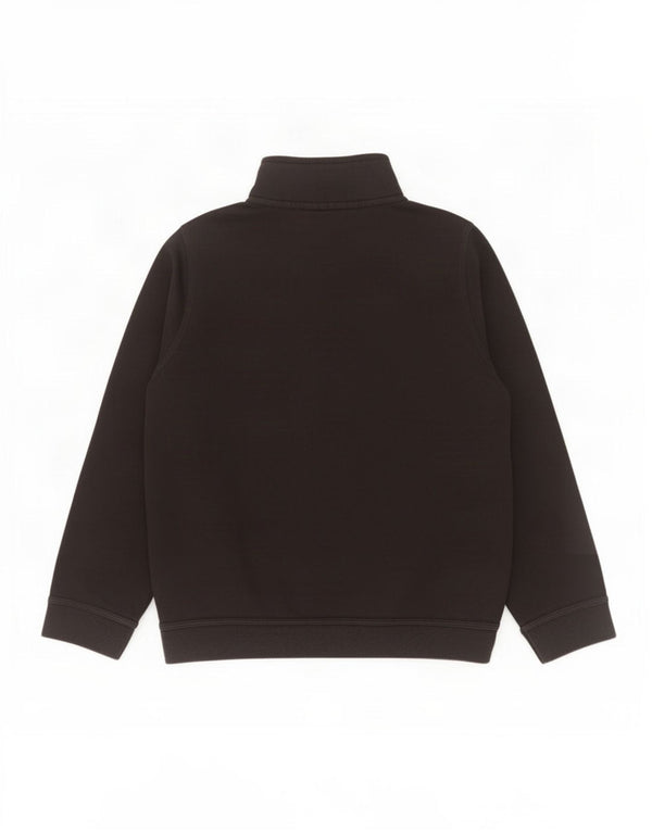 Felpa Nike da ragazzo con zip e collo, 12-13 anni, grande, cotone nero