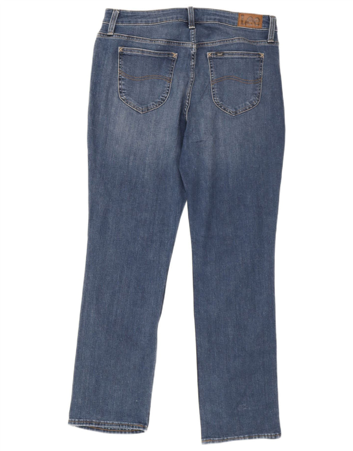 Lee Womens Mid Rise Regular Straight Jeans W31 L31 Blue Cotton