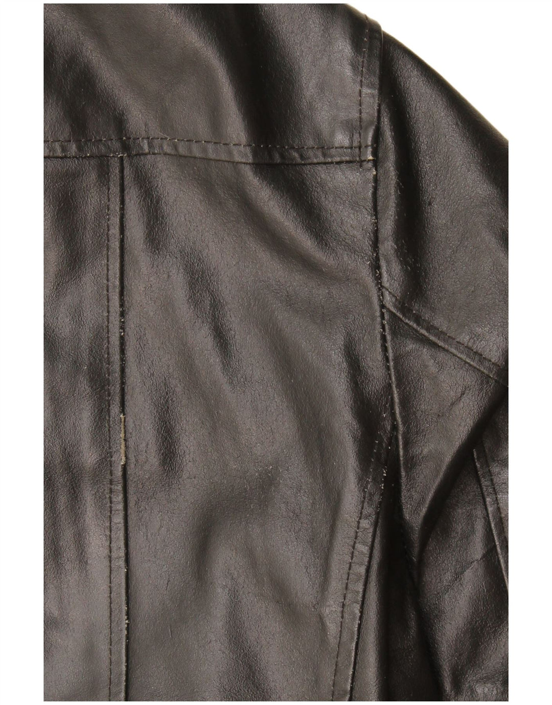 Vintage Womens Leather Jacket UK 18 XL Black Leather
