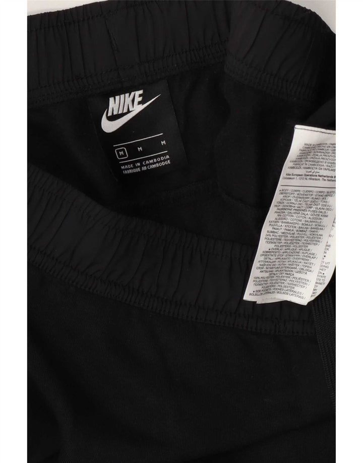 Nike Mens Graphic Tracksuit Trousers Joggers Medium Black Cotton