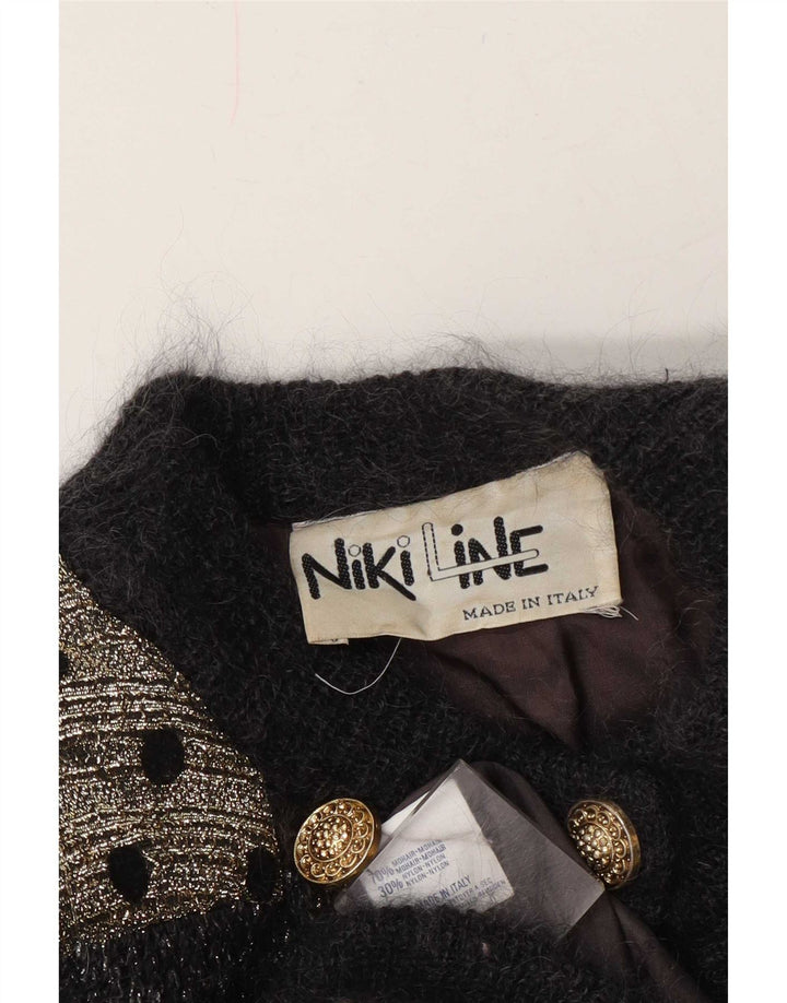 Niki Line Womens Cardigan Sweater UK 14 Large Multicoloured Patchwork