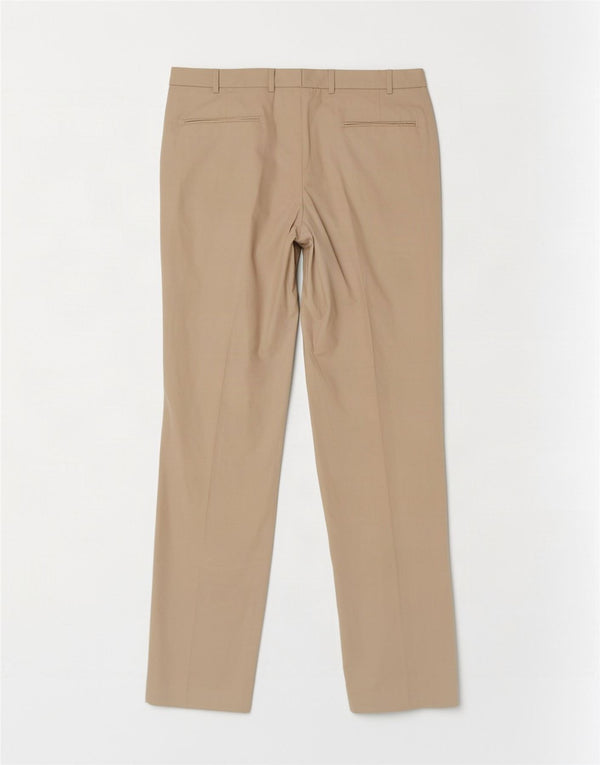 Marks & Spencer Pantalón chino con pinzas para hombre W36 L33 Algodón beige