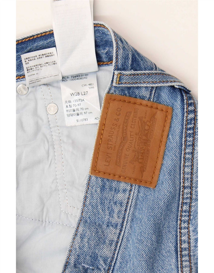 Levi's Dame Ribcage Straight Jeans W28 L27 Blå Bomuld