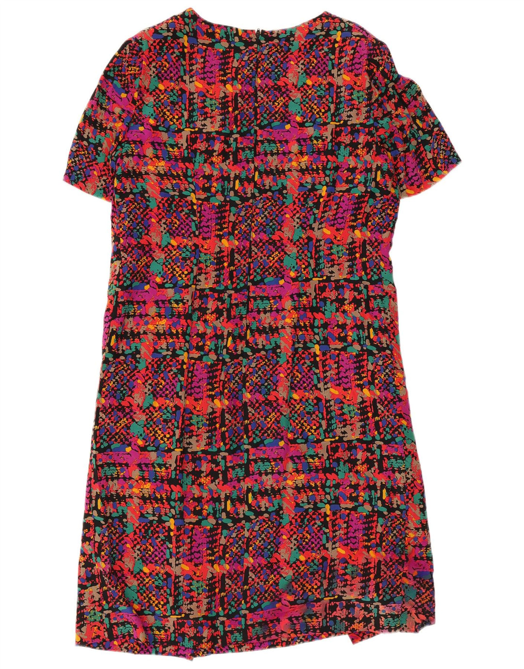 Vintage Womens Sheath Dress UK 14 Medium Multicoloured Spotted