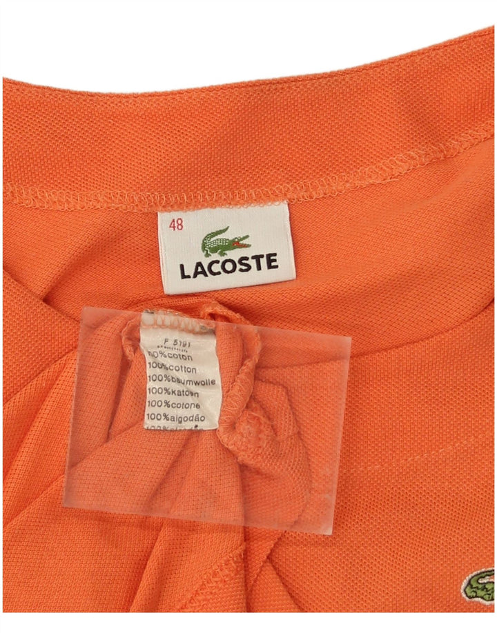 Lacoste Womens T-Shirt Top Size 48 XL Orange Cotton