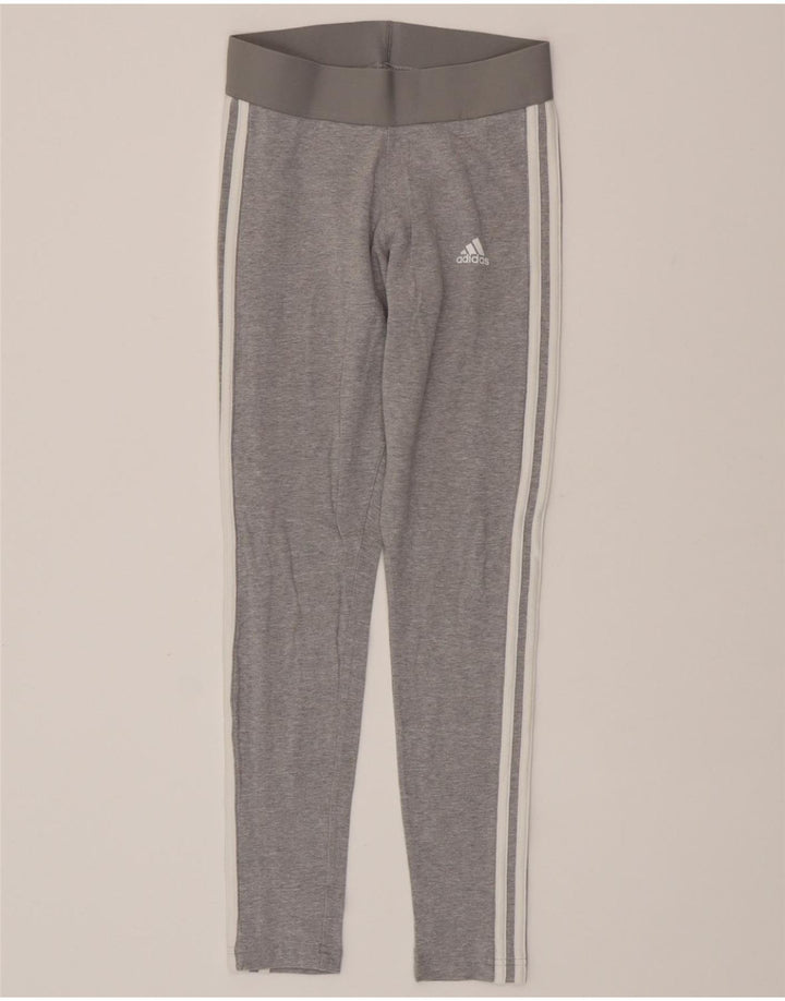 ADIDAS Womens Leggings UK 4/6 XS  Grey