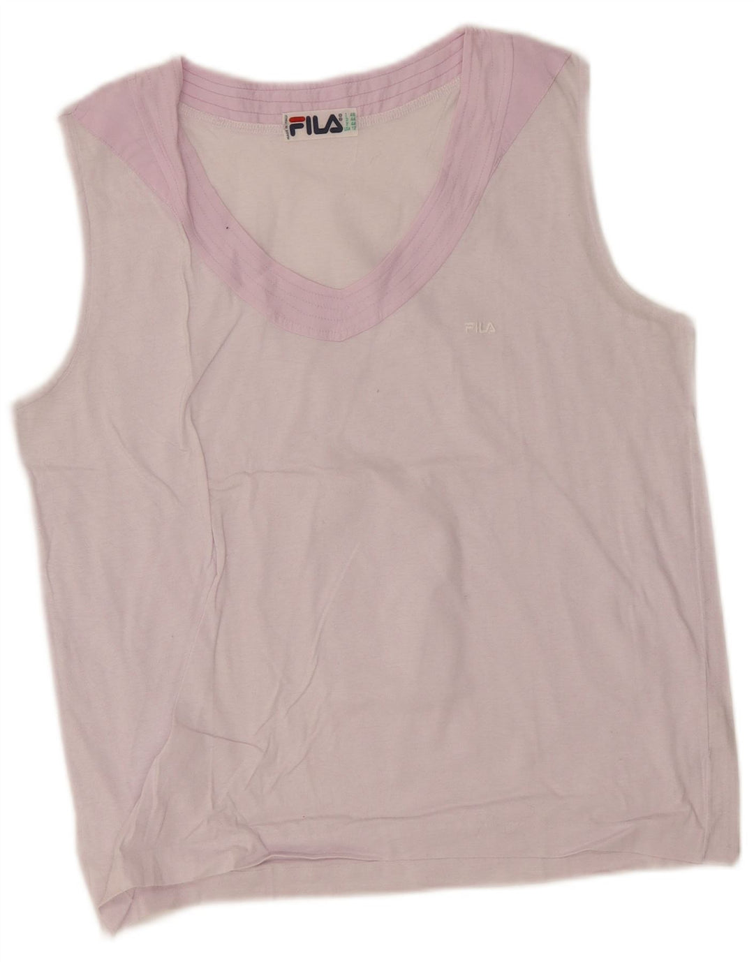 Fila Damen Weste Top US 12 Large Lila Baumwolle