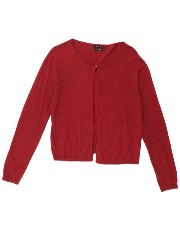 Massimo Dutti Dame Bolero Jumper UK 14 Medium Burgundy Silke