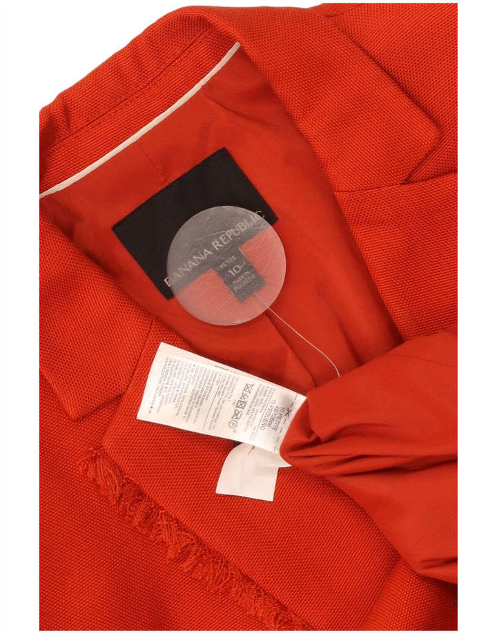 Banana Republic Womens Petite 1 Button Blazer Jacket UK 10 Small Orange