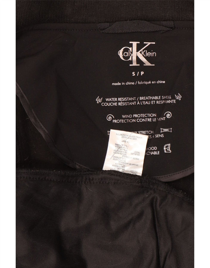 Calvin Klein Womens Raincoat UK 10 Small Black Polyester