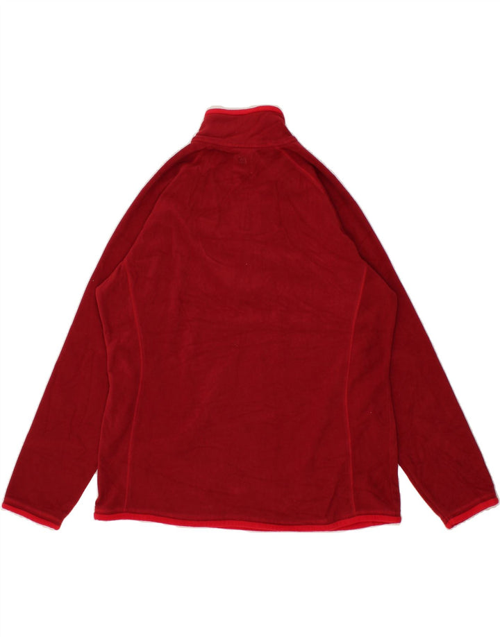 MOUNTAIN WAREHOUSE Womens Zip Neck Fleece Jumper US 14 XL Maroon Vintage Mountain Warehouse and Second-Hand Mountain Warehouse from Messina Hembry 
