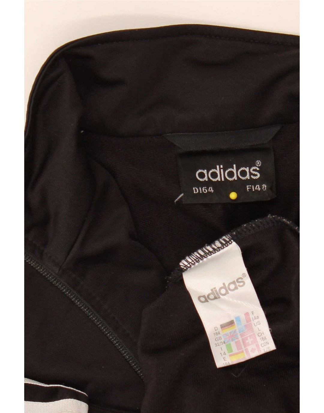 Adidas Boys tréningruha felső kabát 13-14 év fekete poliészter
