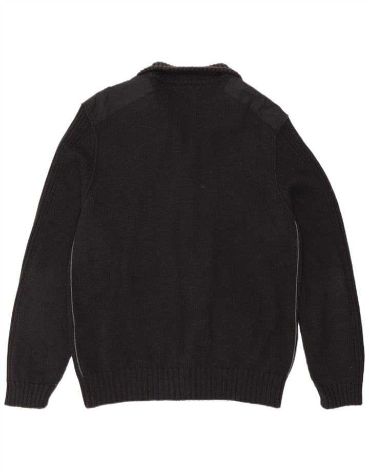 Calvin Klein Mens Cardigan Sweater Large Black Cotton