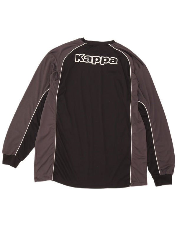 Kappa Herren Graphic Top Langarm 3XL Schwarz Colourblock Polyamid