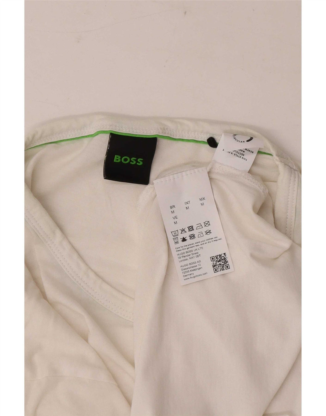 Hugo Boss Mens T-Shirt Top Medium White Cotton
