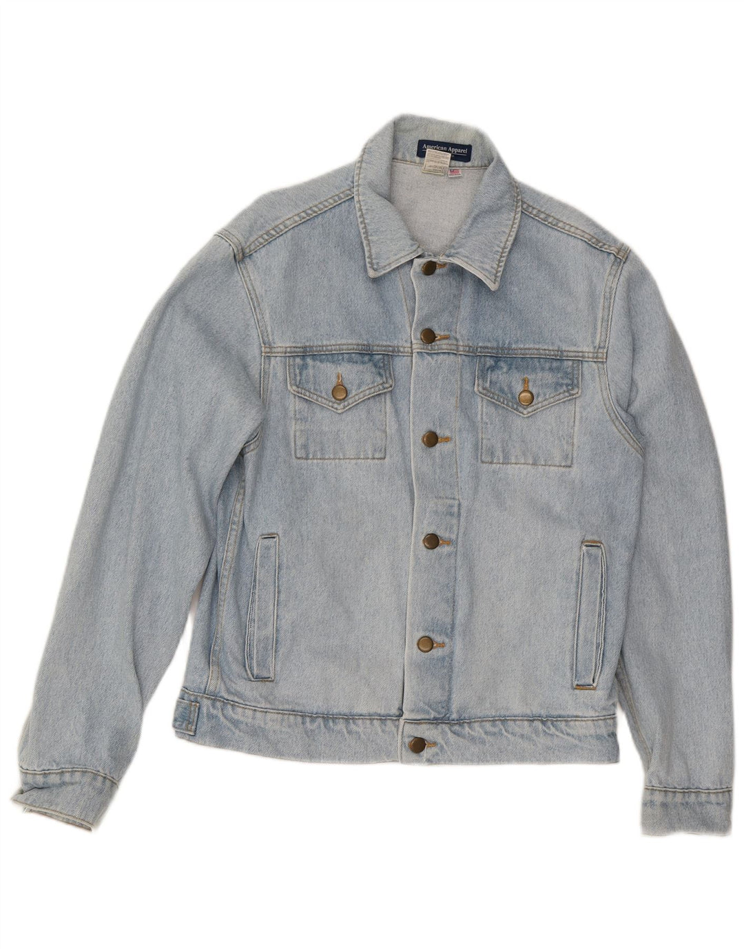 American Apparel Herren Jeansjacke UK 38 Mittelblaue Baumwolle