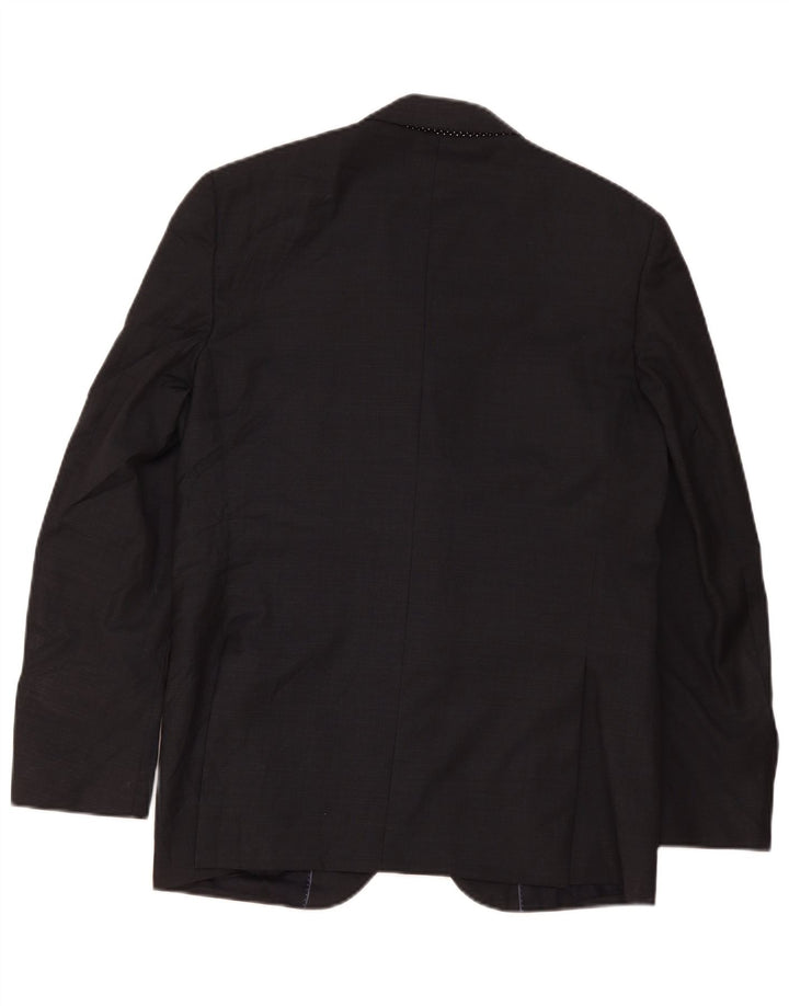 Massimo Dutti Chaqueta Blazer De 2 Botones Para Hombre EU 52 Large Lana Negra
