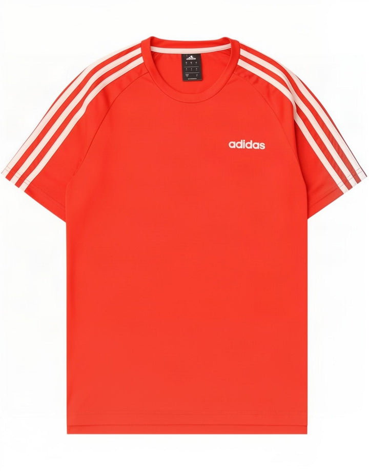 Adidas Mens Climalite T-Shirt Top Small Red Polyester