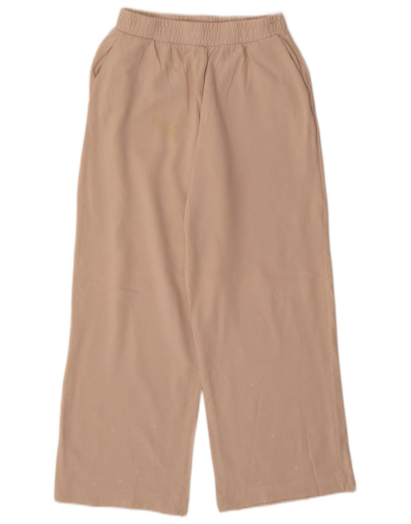 Pantaloni da tuta da donna Zara a gamba larga UK 10 piccoli Beige