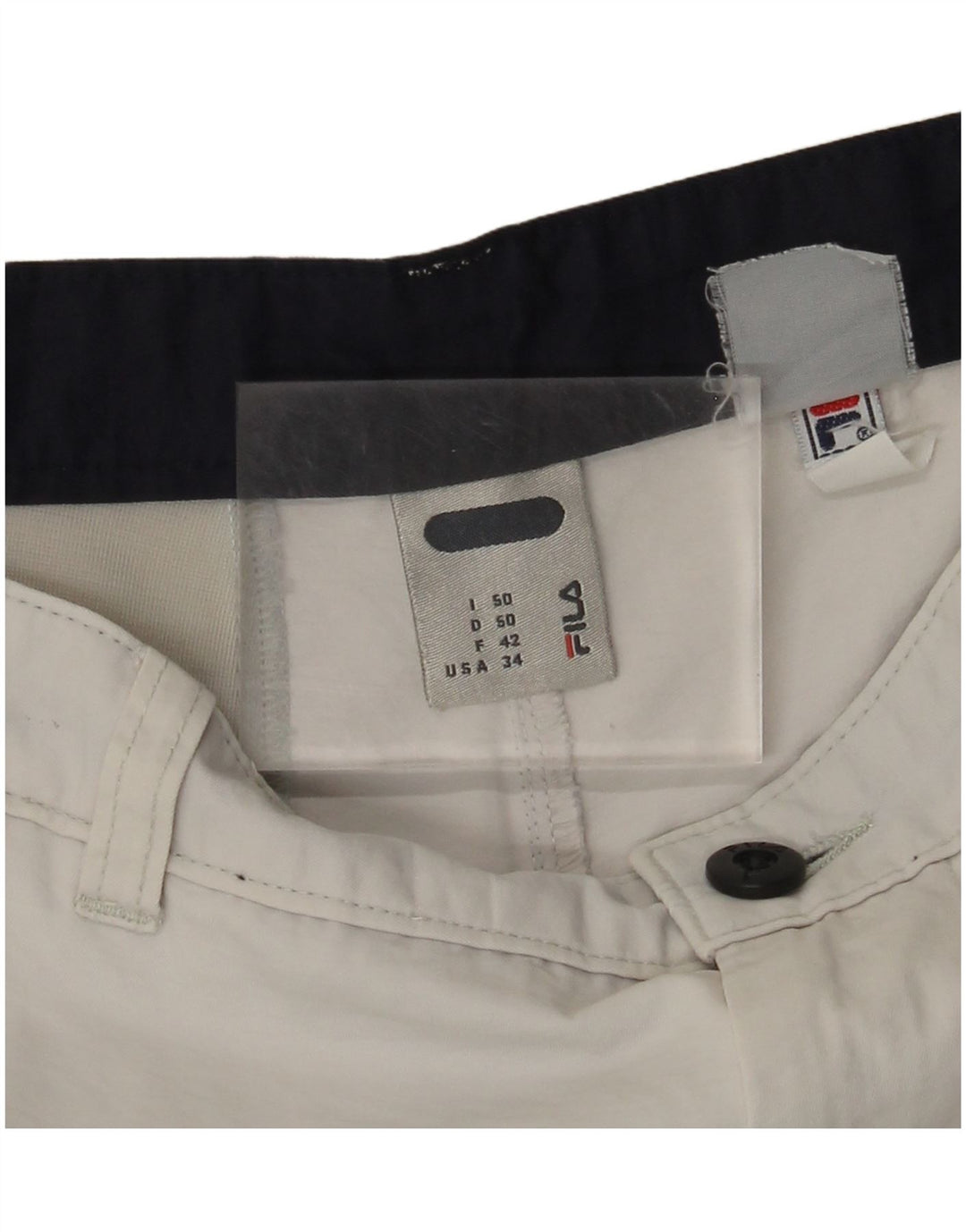Fila Mens Cargo Shorts IT 50 Large W32 White