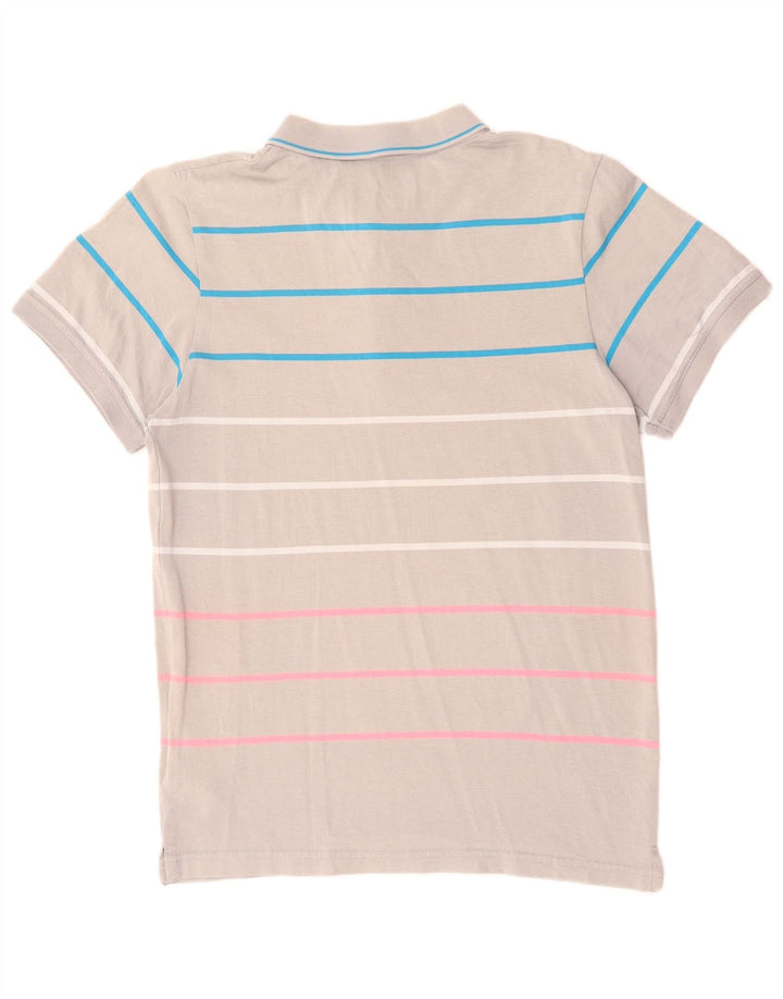 Nike Mens Dri Fit Polo Shirt Small Grey Striped Cotton