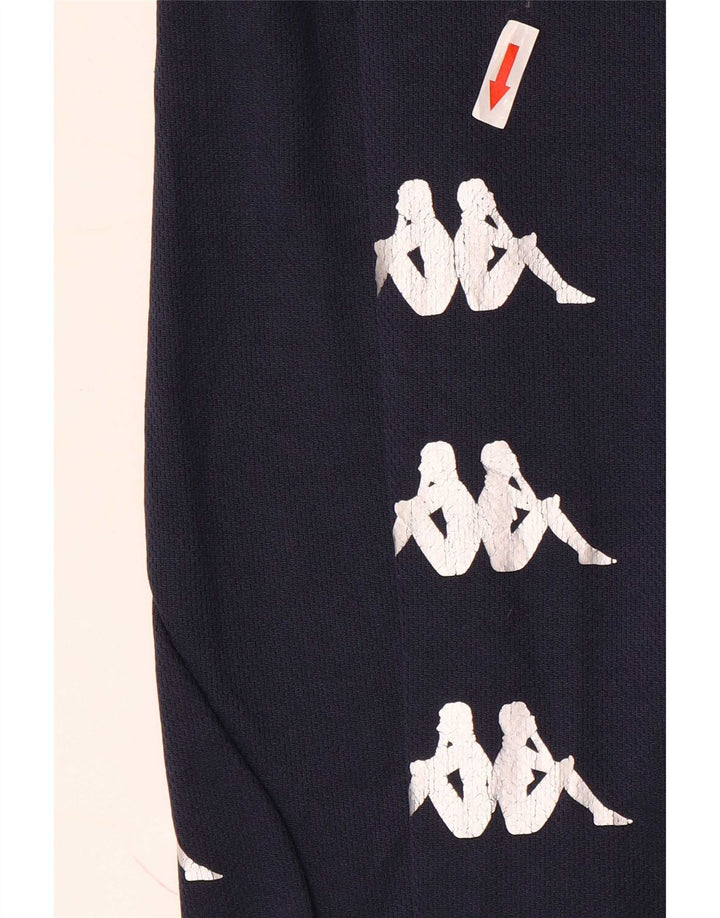 Kappa Pantalon de Survêtement Graphique Homme Bleu Marine Moyen