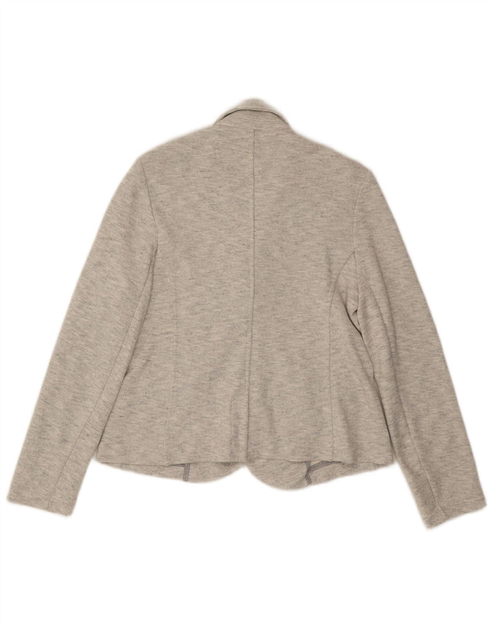 Whistles Veste blazer à 2 boutons pour femme UK 12 Gris moyen en coton moucheté