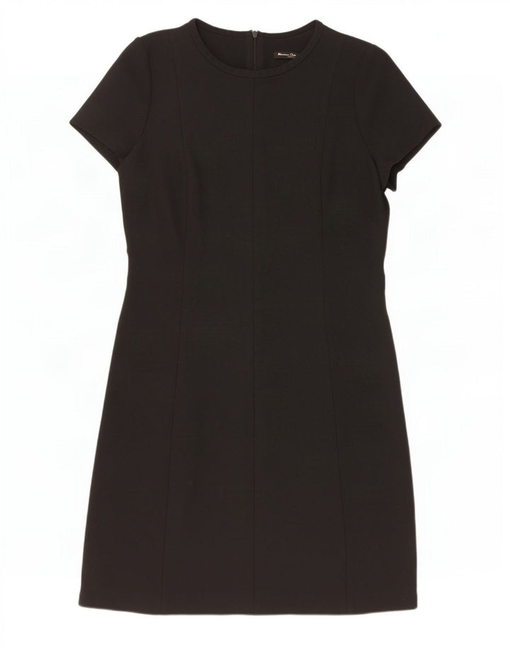 Massimo Dutti Womens A-Line Dress EU 38 Small Black