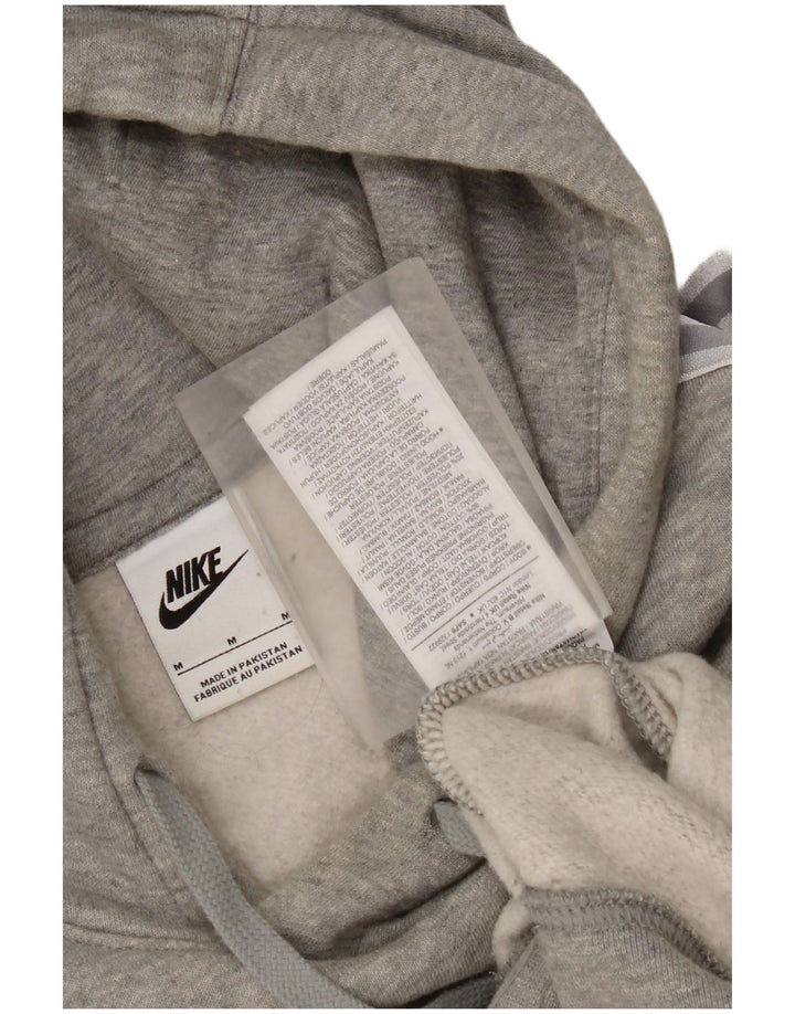 Felpa con cappuccio grafica Nike da uomo in cotone chiazzato grigio medio