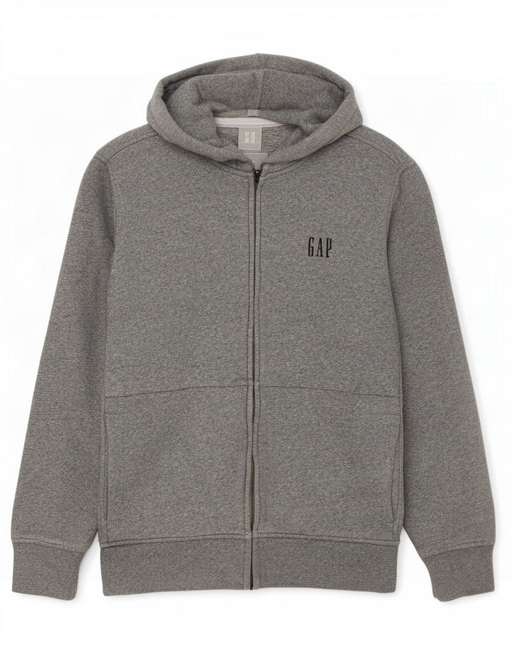 Gap Herren-Kapuzenpullover mit Reißverschluss, klein, grau gefleckte Baumwolle